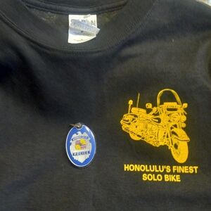 HPD Authentic Motorcycle Tee MED..and Key Fob. VINTAGE